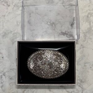 Blazin Roxx Silver Blingy Western Horse Belt Buckle